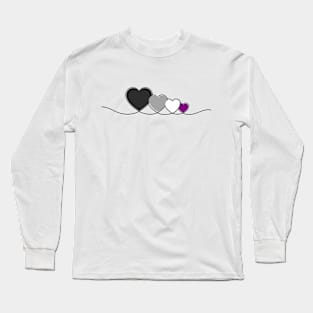 Asexual Pride Heart Long Sleeve T-Shirt